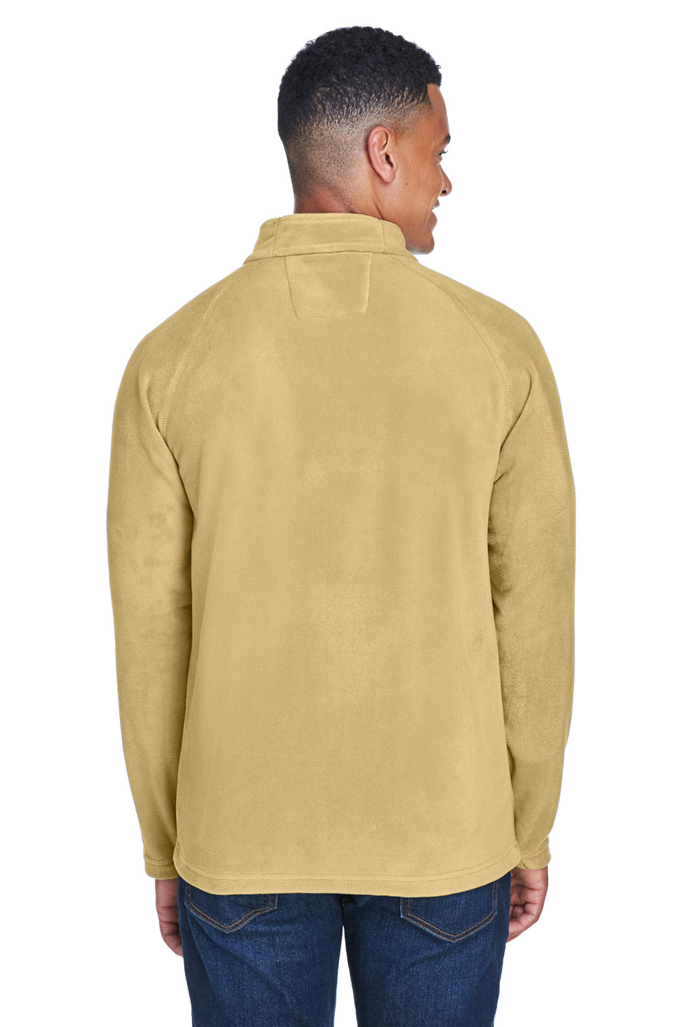 Team 365 TT90 Mens Campus Pill Resistant Microfleece Full Zip Jacket Vegas Gold Model Back