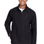 Team 365 Mens Campus Pill Resistant Microfleece Full Zip Jacket - Black