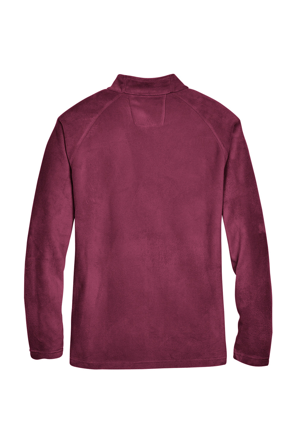 Team 365 TT90 Mens Campus Pill Resistant Microfleece Full Zip Jacket Maroon Flat Back