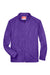 Team 365 TT90 Mens Campus Pill Resistant Microfleece Full Zip Jacket Purple Flat Front