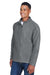 Team 365 TT90 Mens Campus Pill Resistant Microfleece Full Zip Jacket Graphite Grey Model 3q