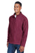 Team 365 TT90 Mens Campus Pill Resistant Microfleece Full Zip Jacket Maroon Model 3q