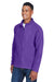 Team 365 TT90 Mens Campus Pill Resistant Microfleece Full Zip Jacket Purple Model 3q