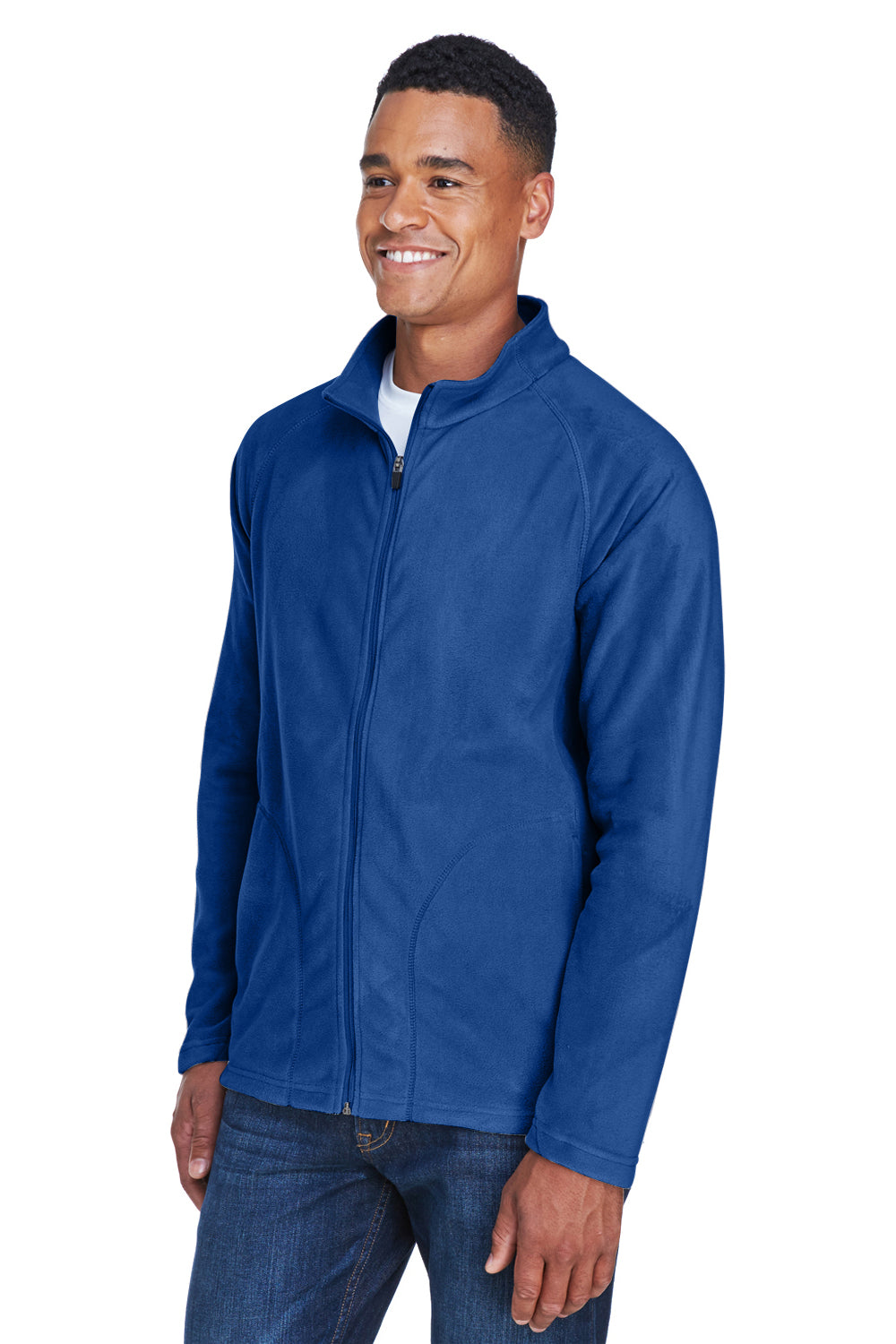 Team 365 TT90 Mens Campus Pill Resistant Microfleece Full Zip Jacket Royal Blue Model 3q