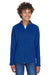 Team 365 TT90W Womens Campus Pill Resistant Microfleece Full Zip Jacket Royal Blue Model Front