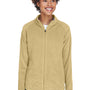 Team 365 Womens Campus Pill Resistant Microfleece Full Zip Jacket - Vegas Gold