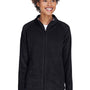 Team 365 Womens Campus Pill Resistant Microfleece Full Zip Jacket - Black