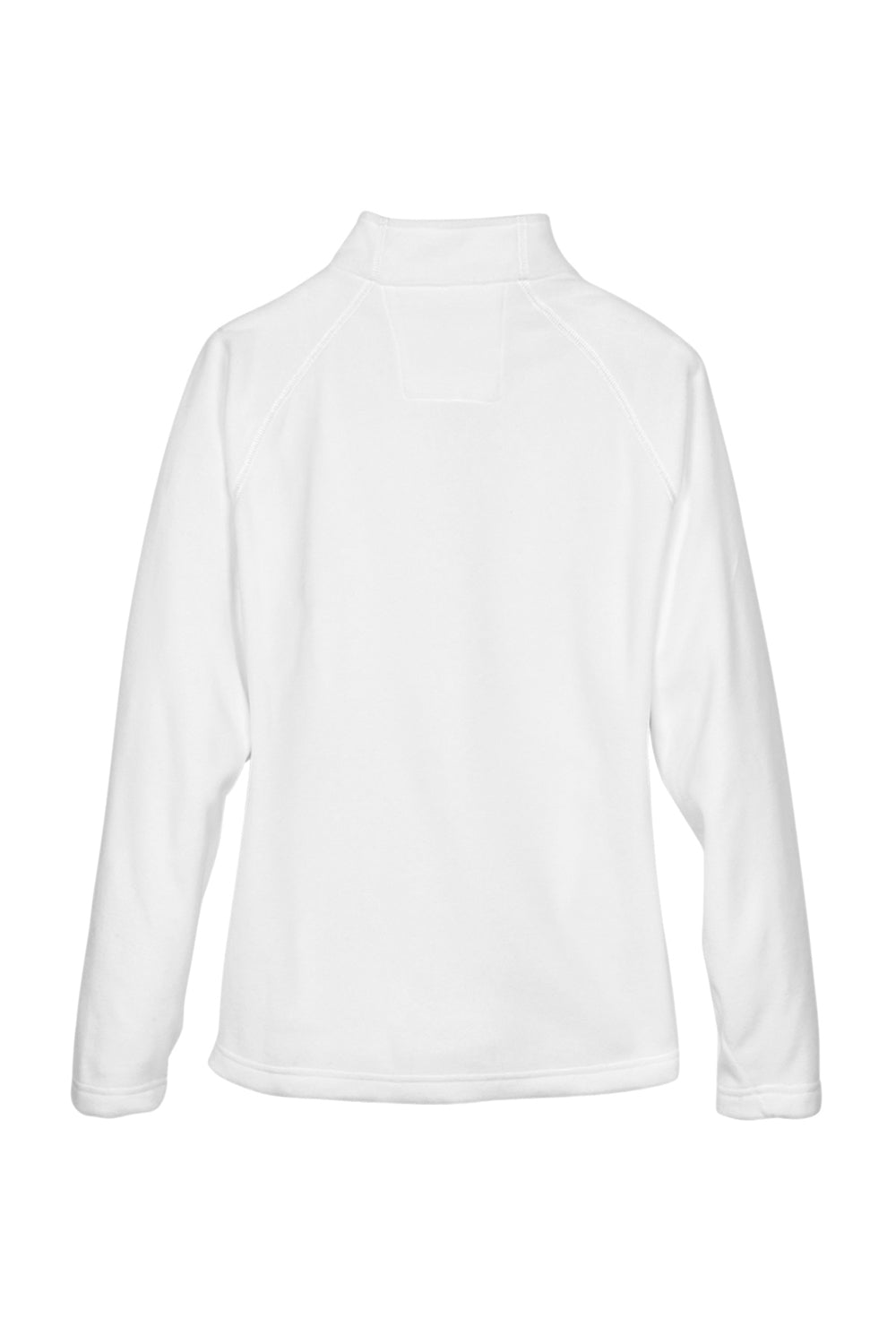 Team 365 TT90W Womens Campus Pill Resistant Microfleece Full Zip Jacket White Flat Back