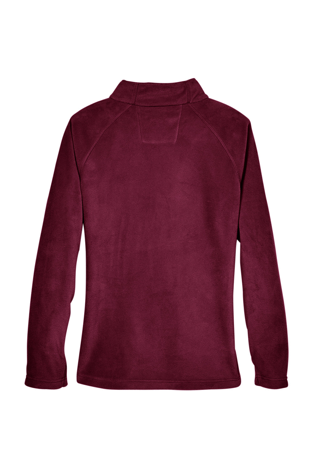 Team 365 TT90W Womens Campus Pill Resistant Microfleece Full Zip Jacket Maroon Flat Back