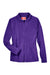 Team 365 TT90W Womens Campus Pill Resistant Microfleece Full Zip Jacket Purple Flat Front