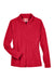 Team 365 TT90W Womens Campus Pill Resistant Microfleece Full Zip Jacket Red Flat Front