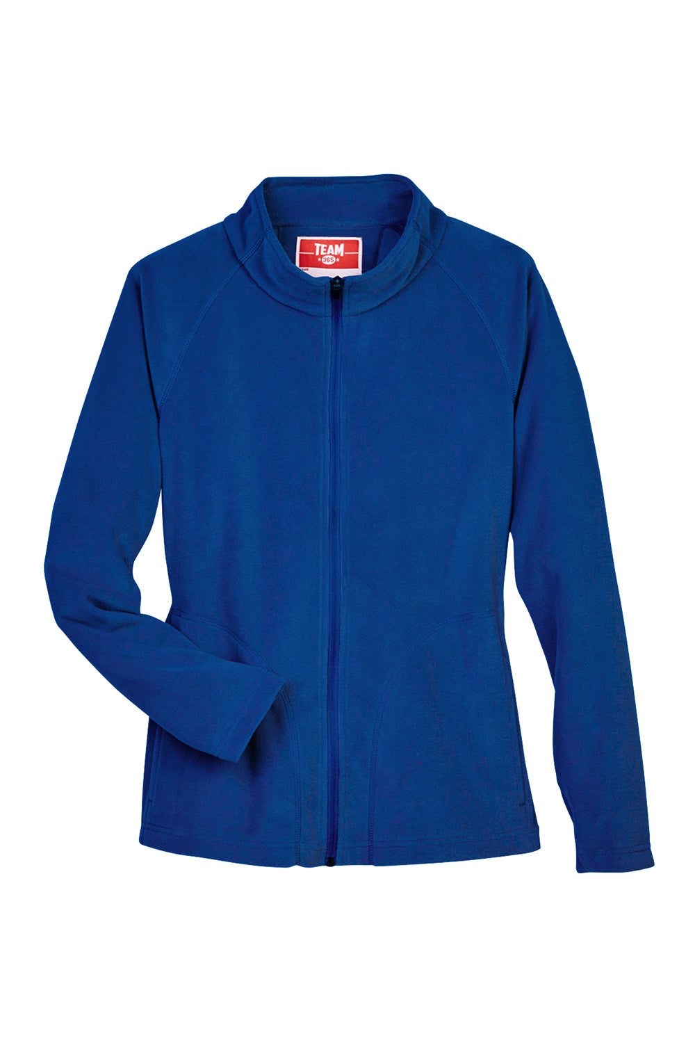 Team 365 TT90W Womens Campus Pill Resistant Microfleece Full Zip Jacket Royal Blue Flat Front