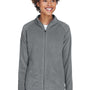 Team 365 Womens Campus Pill Resistant Microfleece Full Zip Jacket - Graphite Grey