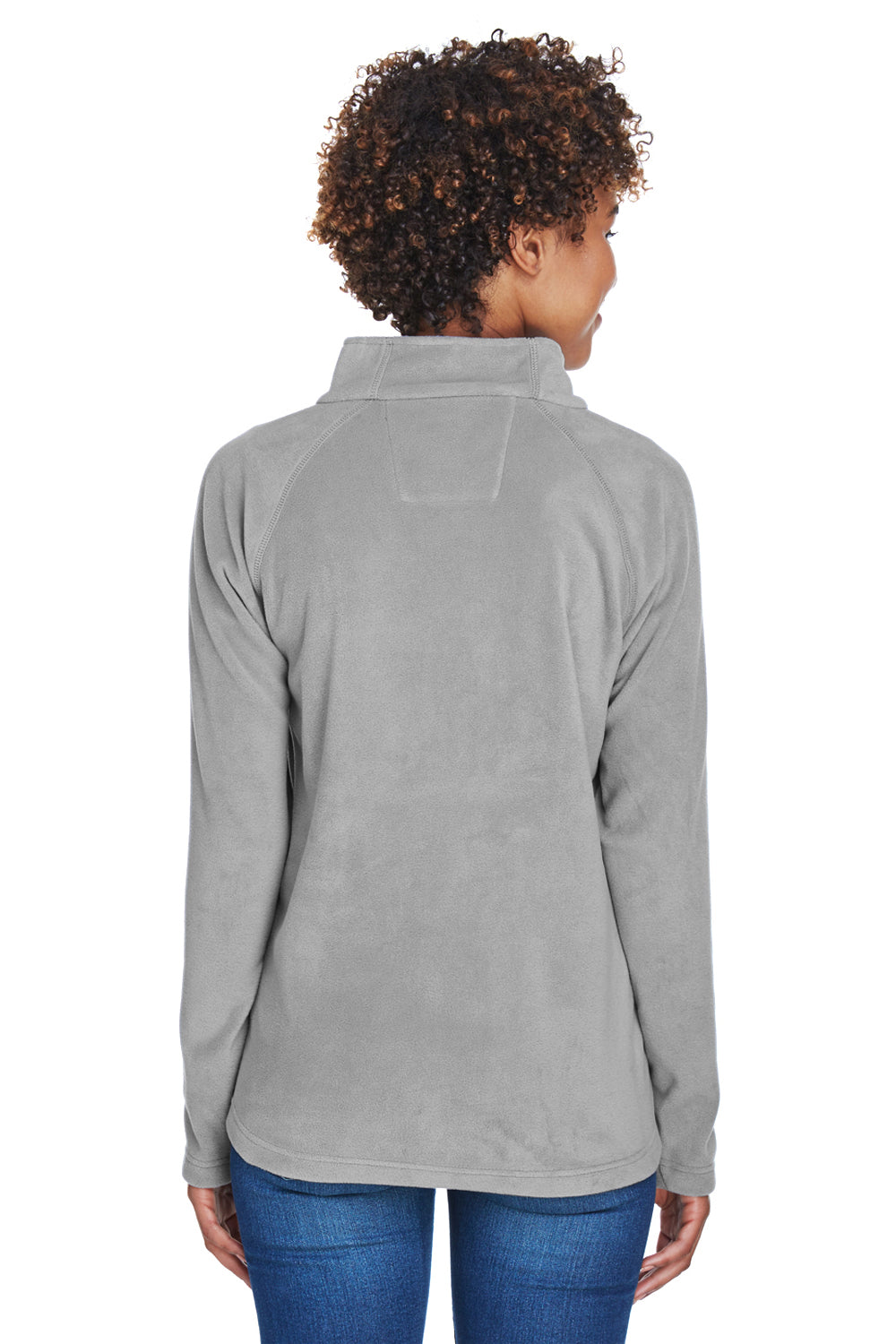 Team 365 TT90W Womens Campus Pill Resistant Microfleece Full Zip Jacket Graphite Grey Model Back