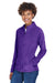 Team 365 TT90W Womens Campus Pill Resistant Microfleece Full Zip Jacket Purple Model 3q