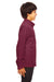 Team 365 TT90Y Youth Campus Pill Resistant Microfleece Full Zip Jacket Maroon Model Side