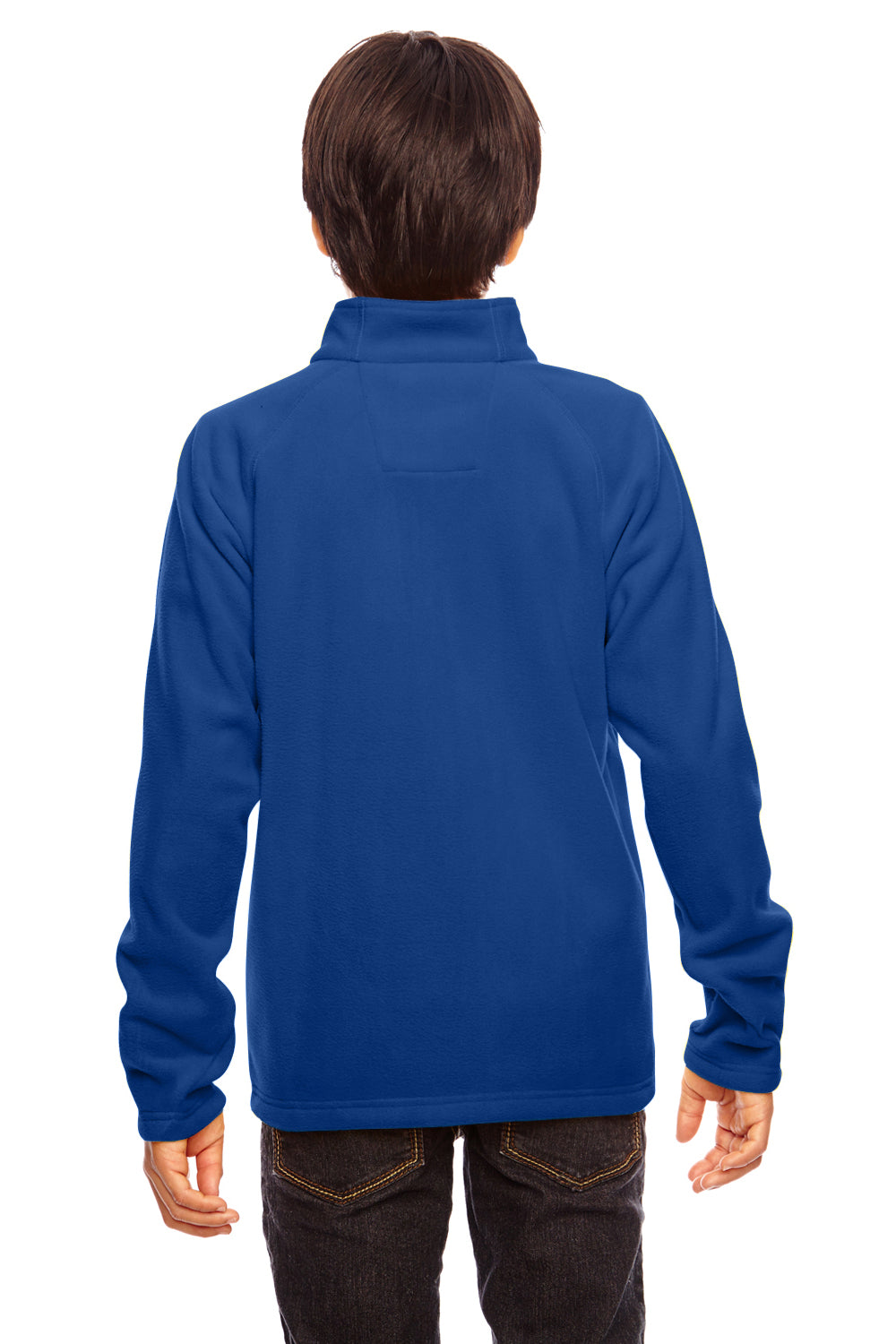 Team 365 TT90Y Youth Campus Pill Resistant Microfleece Full Zip Jacket Royal Blue Model Back