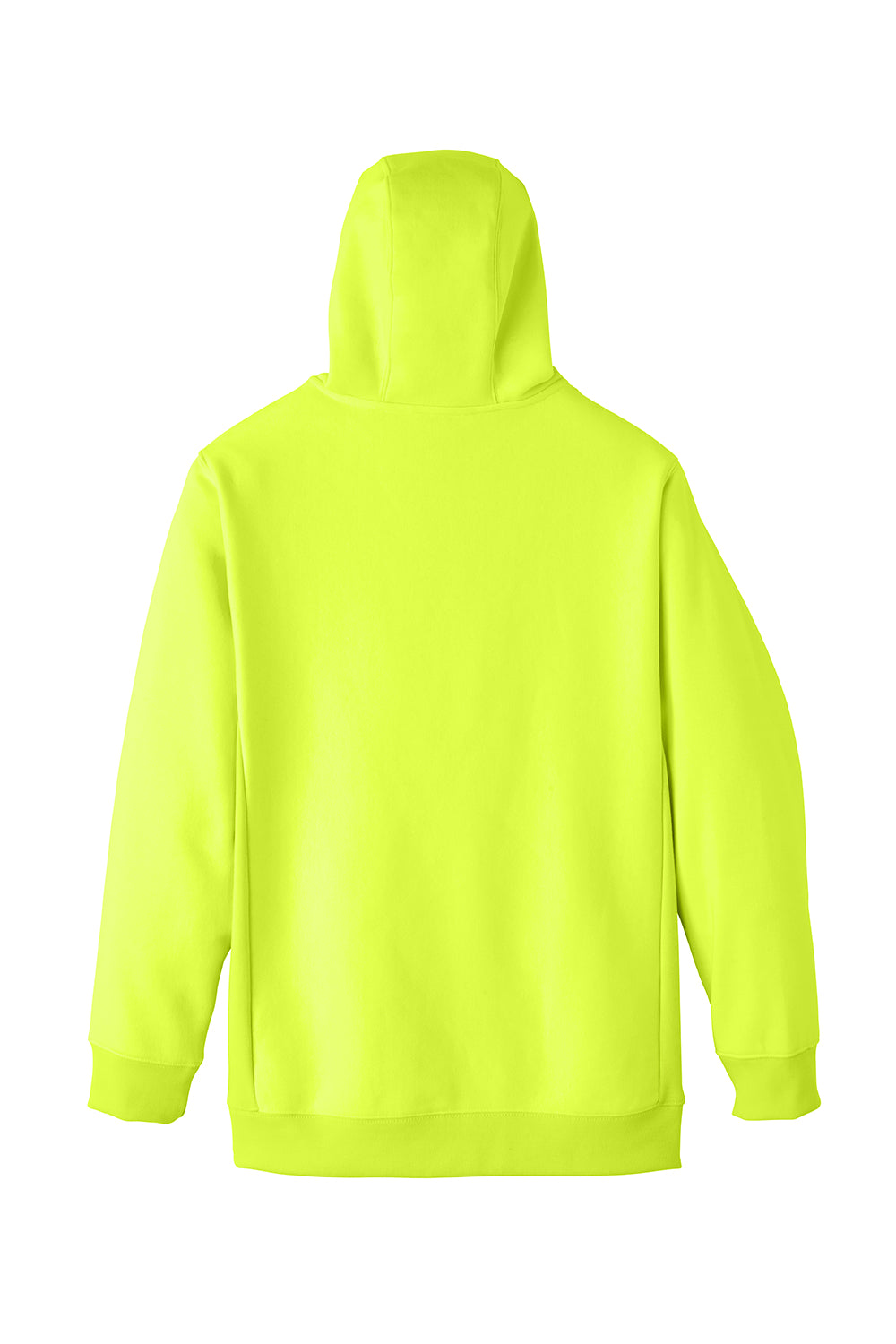 Team 365 TT95 Mens Zone HydroSport Fleece Water Resistant Full Zip Hooded Sweatshirt Hoodie Safety Yellow Flat Back