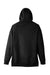 Team 365 TT95 Mens Zone HydroSport Fleece Water Resistant Full Zip Hooded Sweatshirt Hoodie Black Flat Back