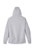 Team 365 TT95 Mens Zone HydroSport Fleece Water Resistant Full Zip Hooded Sweatshirt Hoodie Heather Grey Flat Back