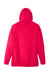 Team 365 TT95 Mens Zone HydroSport Fleece Water Resistant Full Zip Hooded Sweatshirt Hoodie Red Flat Back