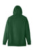 Team 365 TT95 Mens Zone HydroSport Fleece Water Resistant Full Zip Hooded Sweatshirt Hoodie Dark Green Flat Back