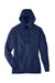 Team 365 TT95 Mens Zone HydroSport Fleece Water Resistant Full Zip Hooded Sweatshirt Hoodie Dark Navy Blue Flat Front