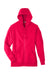 Team 365 TT95 Mens Zone HydroSport Fleece Water Resistant Full Zip Hooded Sweatshirt Hoodie Red Flat Front