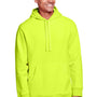 Team 365 Mens Zone HydroSport Fleece Water Resistant Hooded Sweatshirt Hoodie - Safety Yellow