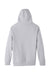 Team 365 TT96 Mens Zone HydroSport Fleece Water Resistant Hooded Sweatshirt Hoodie Heather Grey Flat Back