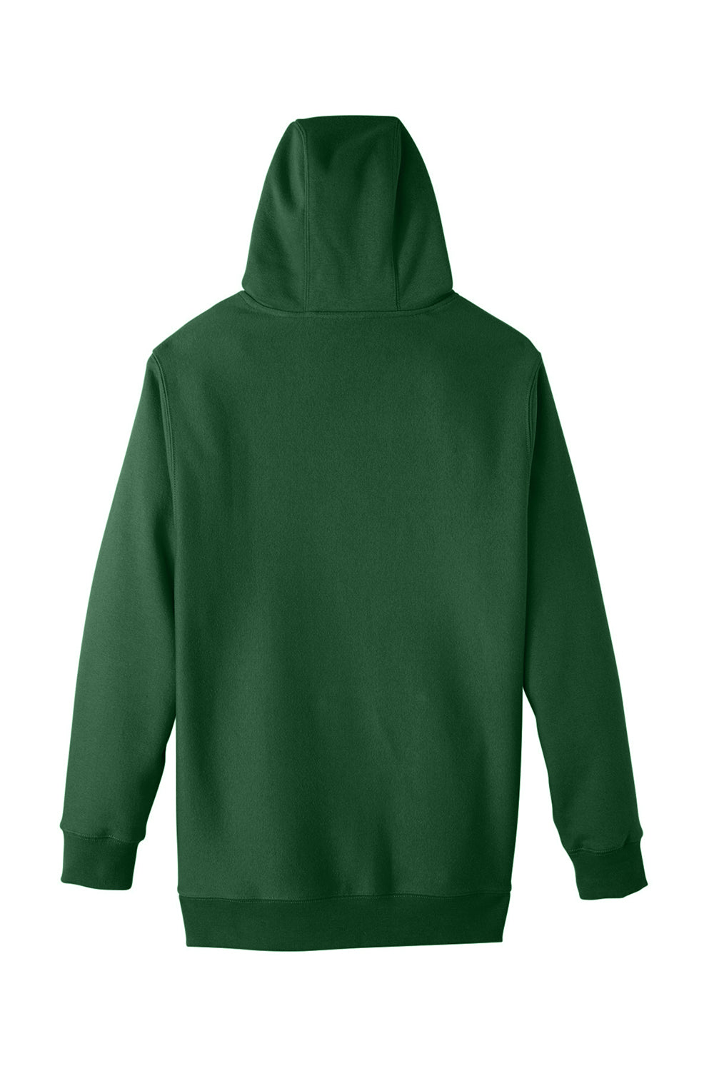 Team 365 TT96 Mens Zone HydroSport Fleece Water Resistant Hooded Sweatshirt Hoodie Dark Green Flat Back