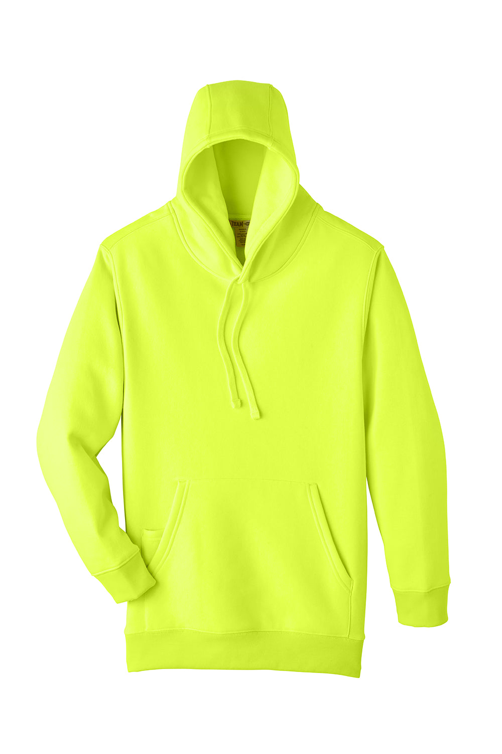 Team 365 TT96 Mens Zone HydroSport Fleece Water Resistant Hooded Sweatshirt Hoodie Safety Yellow Flat Front