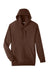 Team 365 TT96 Mens Zone HydroSport Fleece Water Resistant Hooded Sweatshirt Hoodie Dark Brown Flat Front