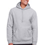 Team 365 Mens Zone HydroSport Fleece Water Resistant Hooded Sweatshirt Hoodie - Heather Grey