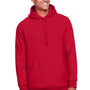 Team 365 Mens Zone HydroSport Fleece Water Resistant Hooded Sweatshirt Hoodie - Red