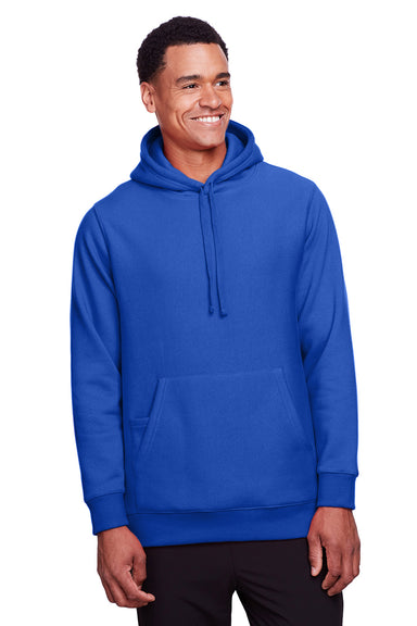 Team 365 TT96 Mens Zone HydroSport Fleece Water Resistant Hooded Sweatshirt Hoodie Royal Blue Model Front