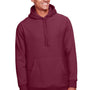 Team 365 Mens Zone HydroSport Fleece Water Resistant Hooded Sweatshirt Hoodie - Dark Maroon