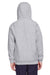 Team 365 TT96Y Youth Zone HydroSport Fleece Water Resistant Hooded Sweatshirt Hoodie Heather Grey Model Back