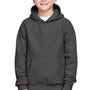 Team 365 Youth Zone HydroSport Fleece Water Resistant Hooded Sweatshirt Hoodie - Heather Dark Grey