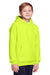 Team 365 TT96Y Youth Zone HydroSport Fleece Water Resistant Hooded Sweatshirt Hoodie Safety Yellow Model 3q