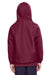 Team 365 TT96Y Youth Zone HydroSport Fleece Water Resistant Hooded Sweatshirt Hoodie Dark Maroon Model Back