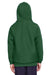 Team 365 TT96Y Youth Zone HydroSport Fleece Water Resistant Hooded Sweatshirt Hoodie Dark Green Model Back