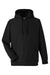 Team 365 TT97 Mens Zone HydroSport Water Resistant 1/4 Zip Hooded Sweatshirt Hoodie Black Flat Front