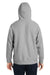 Team 365 TT97 Mens Zone HydroSport Water Resistant 1/4 Zip Hooded Sweatshirt Hoodie Heather Grey Model Back