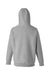 Team 365 TT97 Mens Zone HydroSport Water Resistant 1/4 Zip Hooded Sweatshirt Hoodie Heather Grey Flat Back