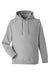 Team 365 TT97 Mens Zone HydroSport Water Resistant 1/4 Zip Hooded Sweatshirt Hoodie Heather Grey Flat Front