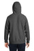 Team 365 TT97 Mens Zone HydroSport Water Resistant 1/4 Zip Hooded Sweatshirt Hoodie Heather Dark Grey Model Back