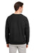 Team 365 TT98 Mens Zone HydroSport Water Resistant Crewneck Sweatshirt Black Model Back