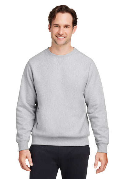 Team 365 TT98 Mens Zone HydroSport Water Resistant Crewneck Sweatshirt Heather Grey Model Front