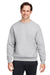 Team 365 TT98 Mens Zone HydroSport Water Resistant Crewneck Sweatshirt Heather Grey Model Front